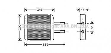 Купить DW6059 AVA QUALITY COOLING Радиатор печки Epica (2.0, 2.0 D, 2.5)