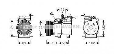 Купити HYAK123 AVA QUALITY COOLING Компресор кондиціонера Hyundai