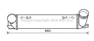 Купити BWA4473 AVA QUALITY COOLING Інтеркулер BMW E90 (E90, E91, E92, E93) 335 d