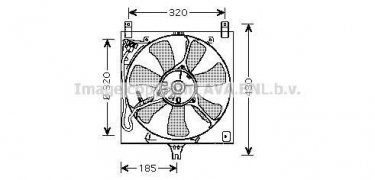 Купить SZ7504 AVA QUALITY COOLING Вентилятор охлаждения Ignis (1.3, 1.5, 1.5 Sport)