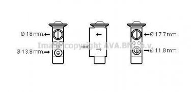 Купить VO1162 AVA QUALITY COOLING Клапан кондиционера XC70