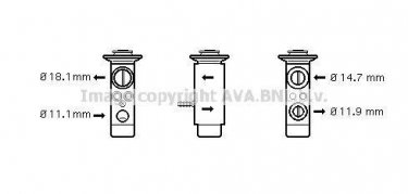 Клапан кондиціонера MS1461 AVA QUALITY COOLING фото 1