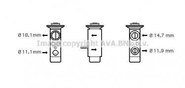 Клапан кондиціонера MS1112 AVA QUALITY COOLING фото 1