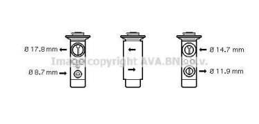 Клапан кондиціонера BW1361 AVA QUALITY COOLING фото 1
