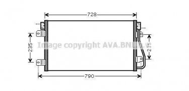 Купити RTA5348 AVA QUALITY COOLING Радіатор кондиціонера Movano (1.9, 2.2, 2.5, 2.8, 3.0)