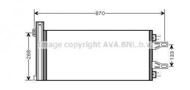Купити CNA5248D AVA QUALITY COOLING Радіатор кондиціонера Боксер (2.2, 3.0)