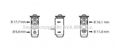 Клапан кондиціонера OL1352 AVA QUALITY COOLING фото 1