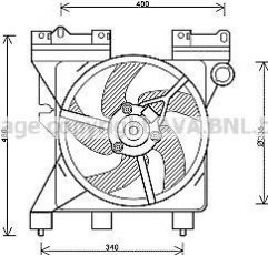 Купити CN7547 AVA QUALITY COOLING Вентилятор охолодження Peugeot