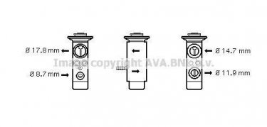Клапан кондиціонера BW1089 AVA QUALITY COOLING фото 1
