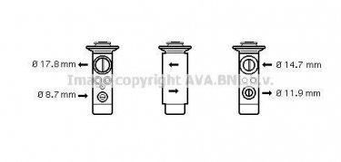 Клапан кондиціонера BW1239 AVA QUALITY COOLING фото 1