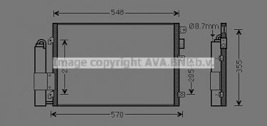 Купити RTA5275D AVA QUALITY COOLING Радіатор кондиціонера Kangoo 1 (1.1, 1.4, 1.5, 1.6, 1.9)