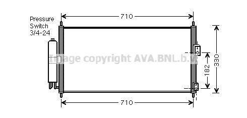 Купити DN5270D AVA QUALITY COOLING Радіатор кондиціонера Прімера P12 (1.6, 1.8, 2.0, 2.2)