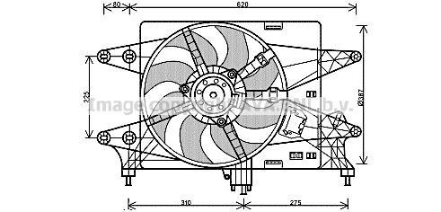 Купити FT7559 AVA QUALITY COOLING Вентилятор охолодження Добло (1.4, 1.6 16V)