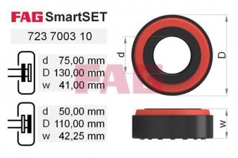 Купити 723 7003 10 FAG - Підшипники маточини SmartSet (33215+32310A)   (виробництво)