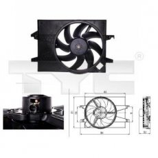 Купить 810-0026 TYC Вентилятор охлаждения Fusion 1.4 TDCi