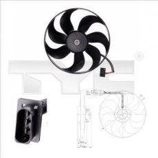 Купить 802-0009 TYC Вентилятор охлаждения Roomster (1.4, 1.6)