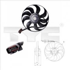 Купити 837-0022 TYC Вентилятор охолодження Leon (1.4 16V, 1.6 16 V)