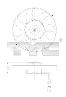 Вентилятор охлаждения 837-0025 TYC фото 1