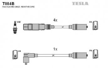 Купить T084B TESLA Провода зажигания Passat (B3, B4) 1.6