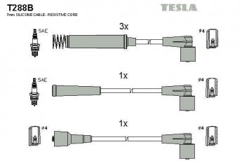 Купити T288B TESLA Провід запалювання Vectra A (1.4 S, 1.6, 1.6 S)