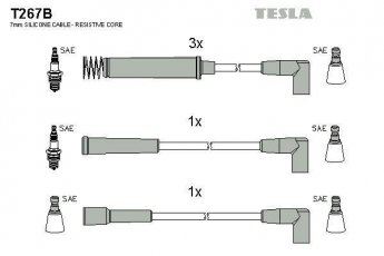 Купить T267B TESLA Провода зажигания Ascona 1.6 i KAT