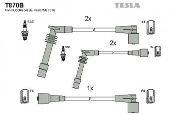 Купить T870B TESLA Провода зажигания Vectra (A, B) (1.6, 1.8, 2.0)