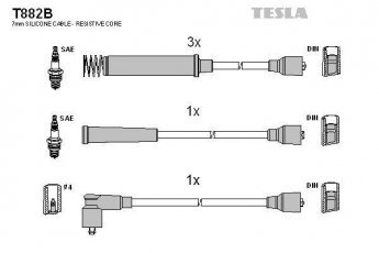 Купить T882B TESLA Провода зажигания Vectra A (1.8, 2.0)