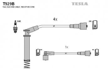 Купить T929B TESLA Провода зажигания Вектру