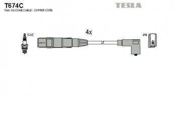 Купить T674C TESLA Провода зажигания Ауди А4