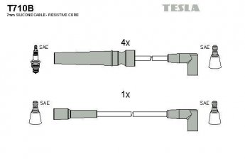 Купить T710B TESLA Провода зажигания Дэу