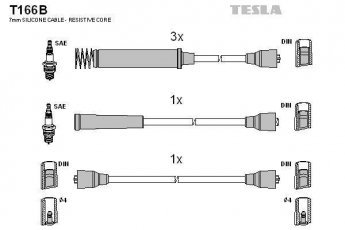 Купить T166B TESLA Провода зажигания Кадет (1.8, 2.0)