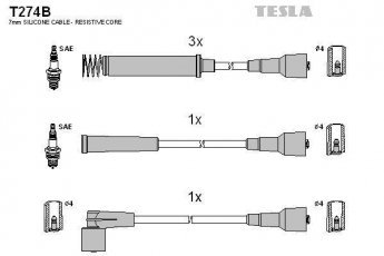 Купить T274B TESLA Провода зажигания Кадет (1.8, 2.0)