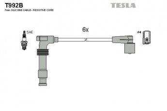 Купить T992B TESLA Провода зажигания Омега Б (2.5 V6, 3.0 V6)