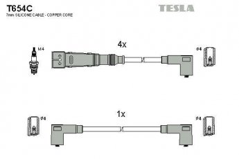 Купить T654C TESLA Провода зажигания Кадди (1.6, 75 1.6)