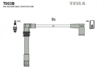 Купить T003B TESLA Провода зажигания Пассат Б5 2.8