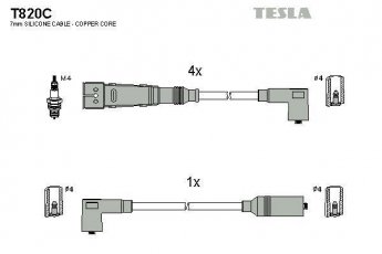 Купить T820C TESLA Провода зажигания
