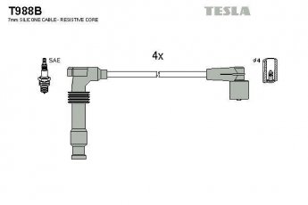 Купить T988B TESLA Провода зажигания Фронтера 2.2 i
