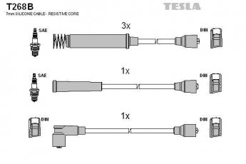 Купить T268B TESLA Провода зажигания