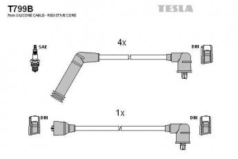 Купить T799B TESLA Провода зажигания Хёндай Н1 (2.4, 2.4 4WD)
