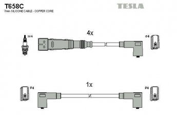 Купить T658C TESLA Провода зажигания Поло (1.4, 55 1.4, 60 1.4)