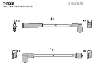 Купить T482B TESLA Провода зажигания