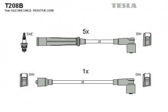 Купить T208B TESLA Провода зажигания Ауди 100 2.1