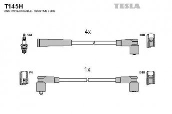 Купить T145H TESLA Провода зажигания Фаворит 1.3