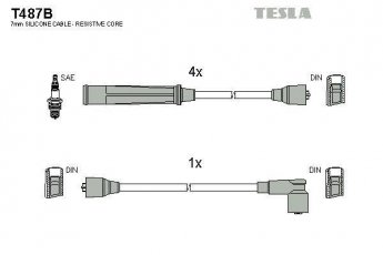 Купить T487B TESLA Провода зажигания Галант (4, 5) (1.6, 2.0)
