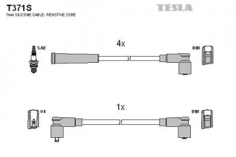 Купить T371S TESLA Провода зажигания Favorit 1.3
