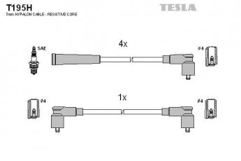 Купить T195H TESLA Провода зажигания Felicia (1.3, 1.3 LX, 1.3 LXI)