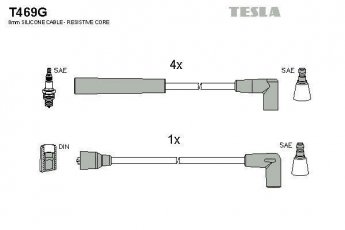 Купить T469G TESLA Провода зажигания Сиерра 2 1.8