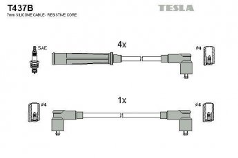 Купить T437B TESLA Провода зажигания