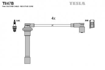 Купить T847B TESLA Провода зажигания Accord (2.0, 2.2, 2.3)