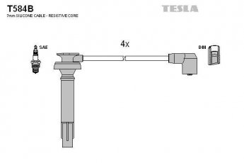 Купить T584B TESLA Провода зажигания Легаси (2.5, 2.5 AWD)